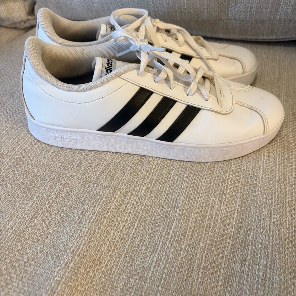 Adidas Grand Court 2.0 White Black Sneakers - Size 6